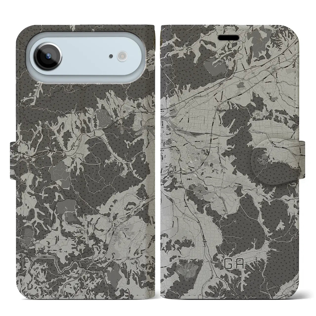 【伊賀（三重県）】地図柄iPhoneケース（手帳タイプ）