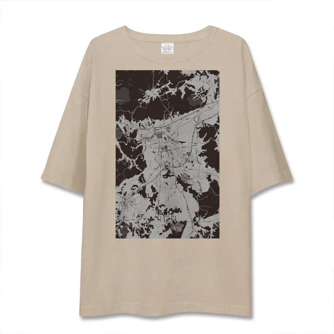 【伊賀（三重県）】地図柄ビッグシルエットTシャツ