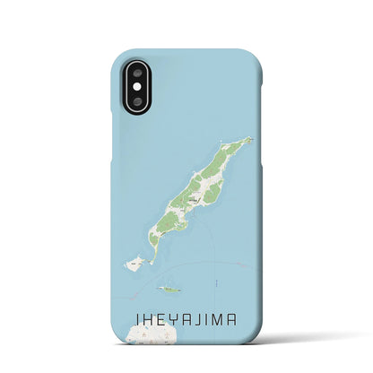 【伊平屋島（沖縄県）】地図柄iPhoneケース（バックカバータイプ）