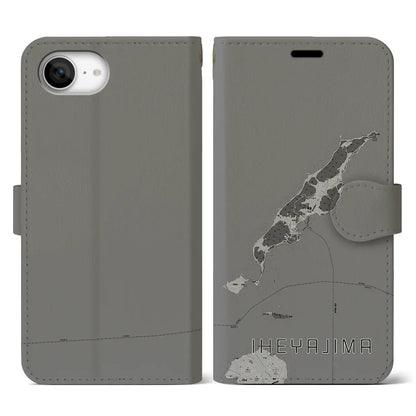 【伊平屋島（沖縄県）】地図柄iPhoneケース（手帳タイプ）