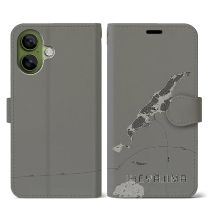 【伊平屋島（沖縄県）】地図柄iPhoneケース（手帳タイプ）
