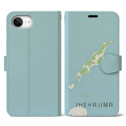 【伊平屋島（沖縄県）】地図柄iPhoneケース（手帳タイプ）