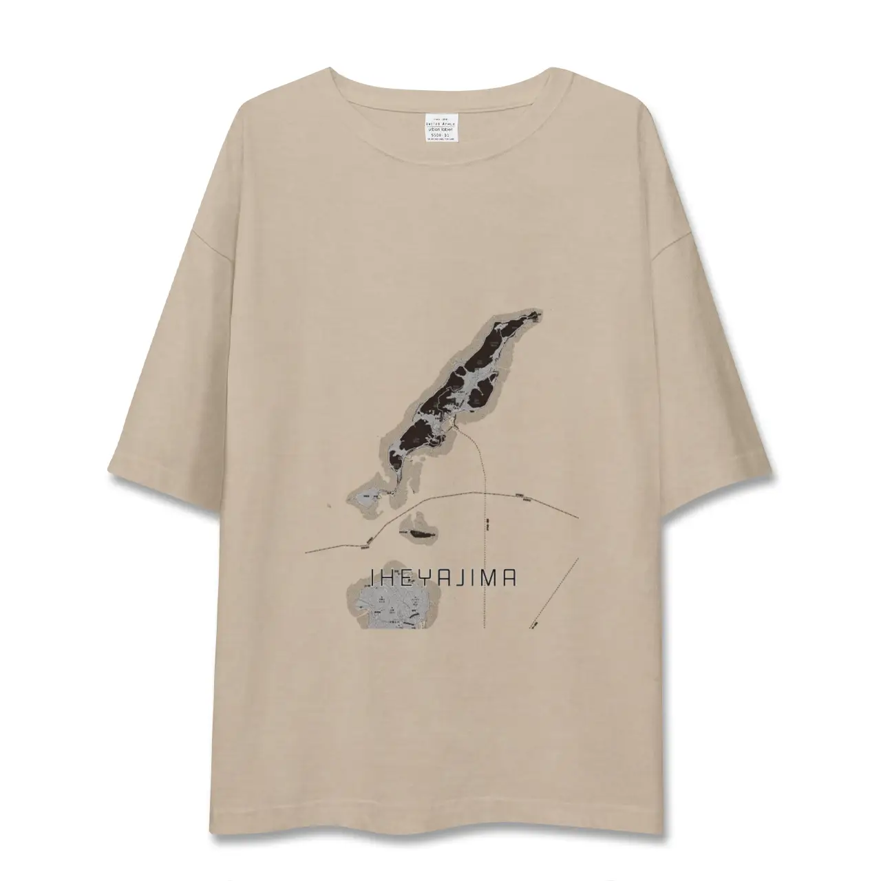 【伊平屋島（沖縄県）】地図柄ビッグシルエットTシャツ