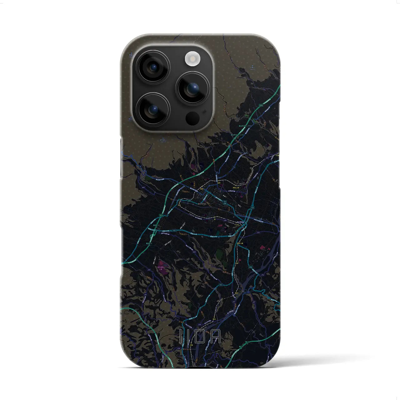 【飯田（長野県）】地図柄iPhoneケース（バックカバータイプ）