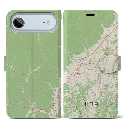 【飯田（長野県）】地図柄iPhoneケース（手帳タイプ）