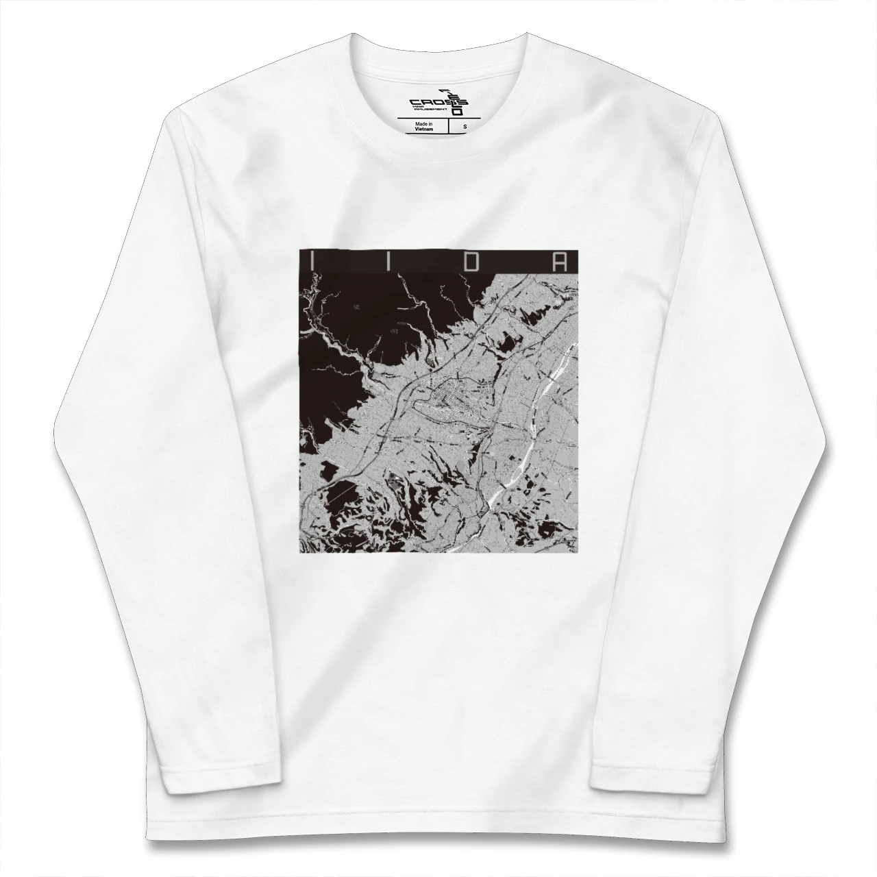 【飯田（長野県）】地図柄ロングスリーブTシャツ
