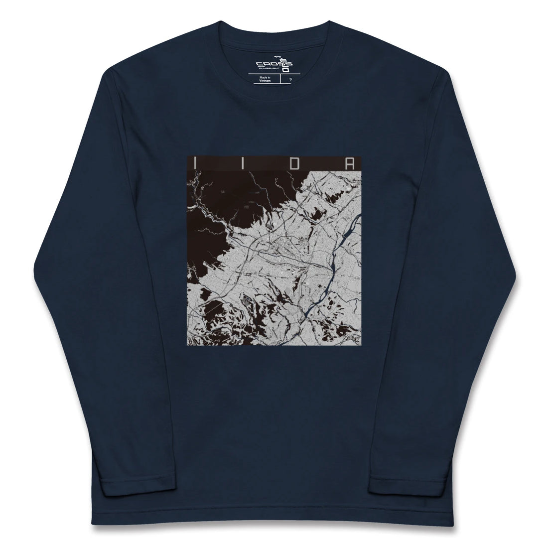 【飯田（長野県）】地図柄ロングスリーブTシャツ