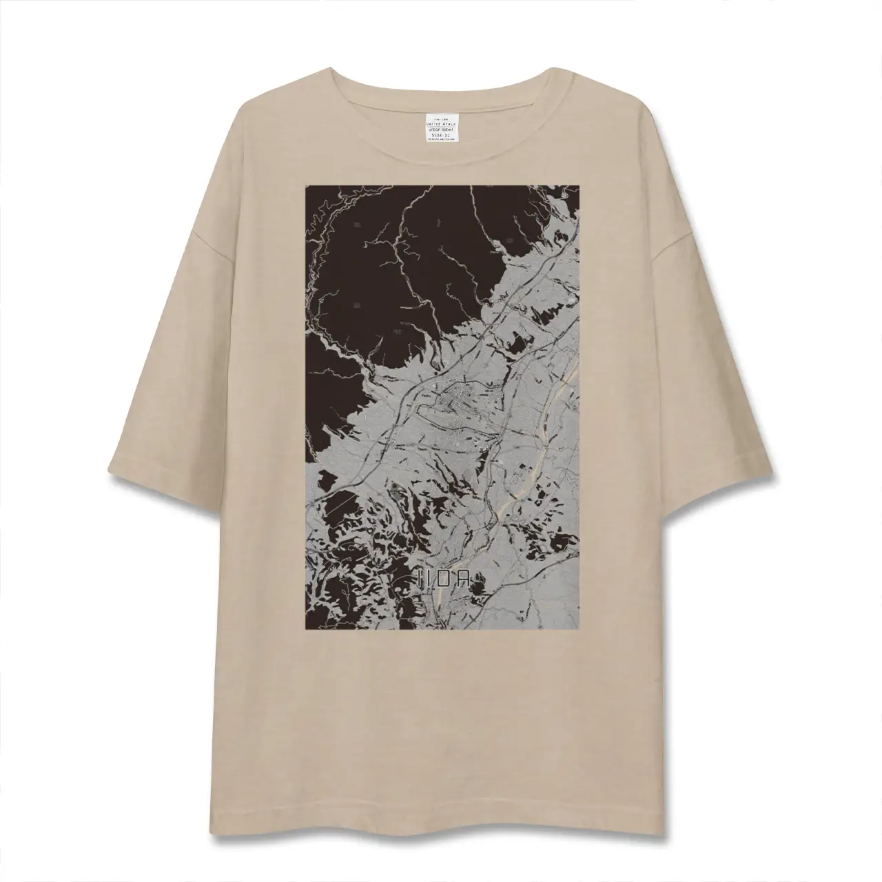【飯田（長野県）】地図柄ビッグシルエットTシャツ