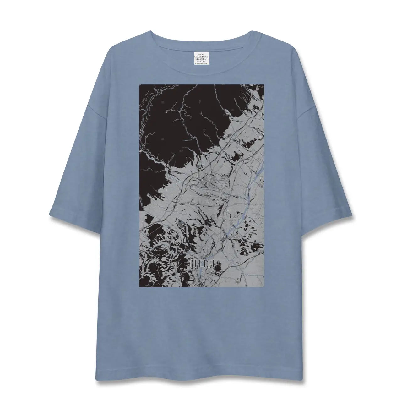 【飯田（長野県）】地図柄ビッグシルエットTシャツ