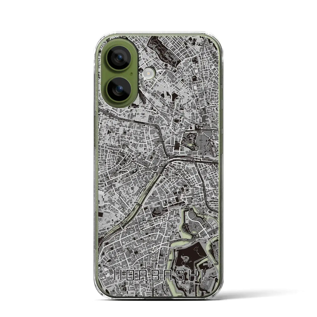 【飯田橋(東京都)】地図柄iPhoneケース(クリアタイプ)モノトーン・iPhone 17 Pro Max 用