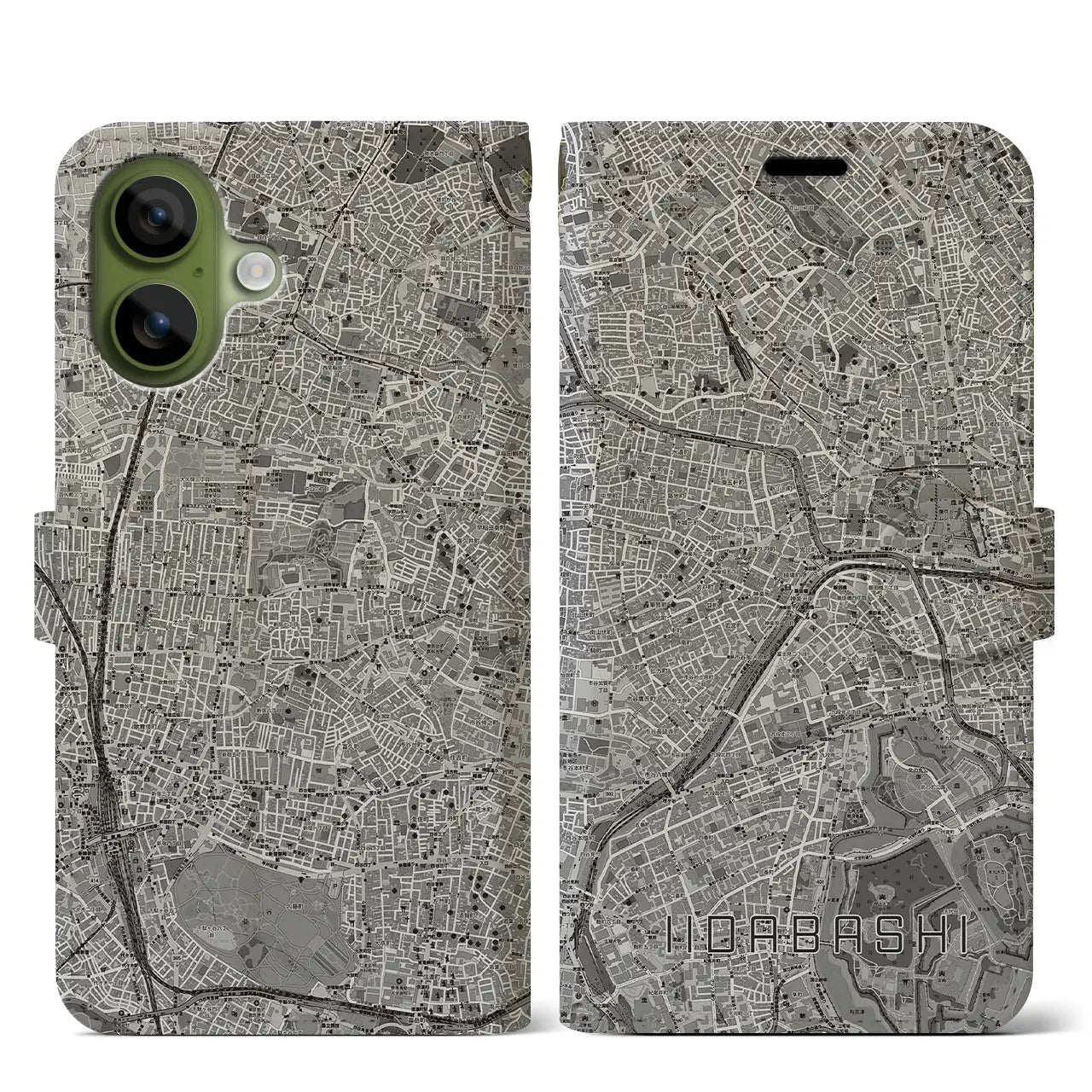 【飯田橋（東京都）】地図柄iPhoneケース（手帳タイプ）