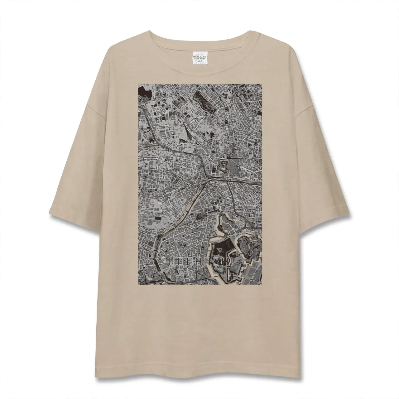 【飯田橋（東京都）】地図柄ビッグシルエットTシャツ