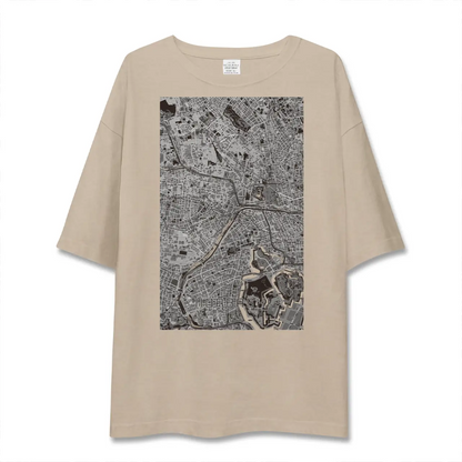 【飯田橋（東京都）】地図柄ビッグシルエットTシャツ