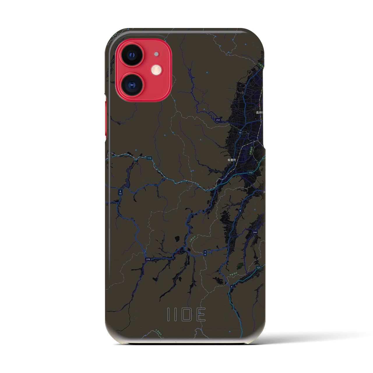 【飯豊（山形県）】地図柄iPhoneケース（バックカバータイプ）
