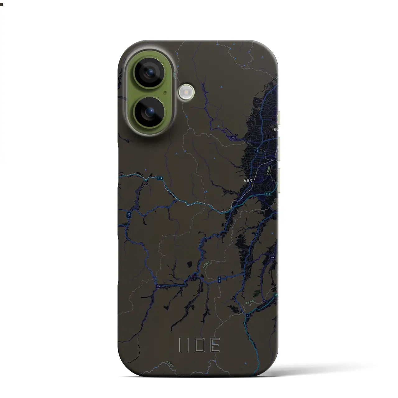 【飯豊（山形県）】地図柄iPhoneケース（バックカバータイプ）