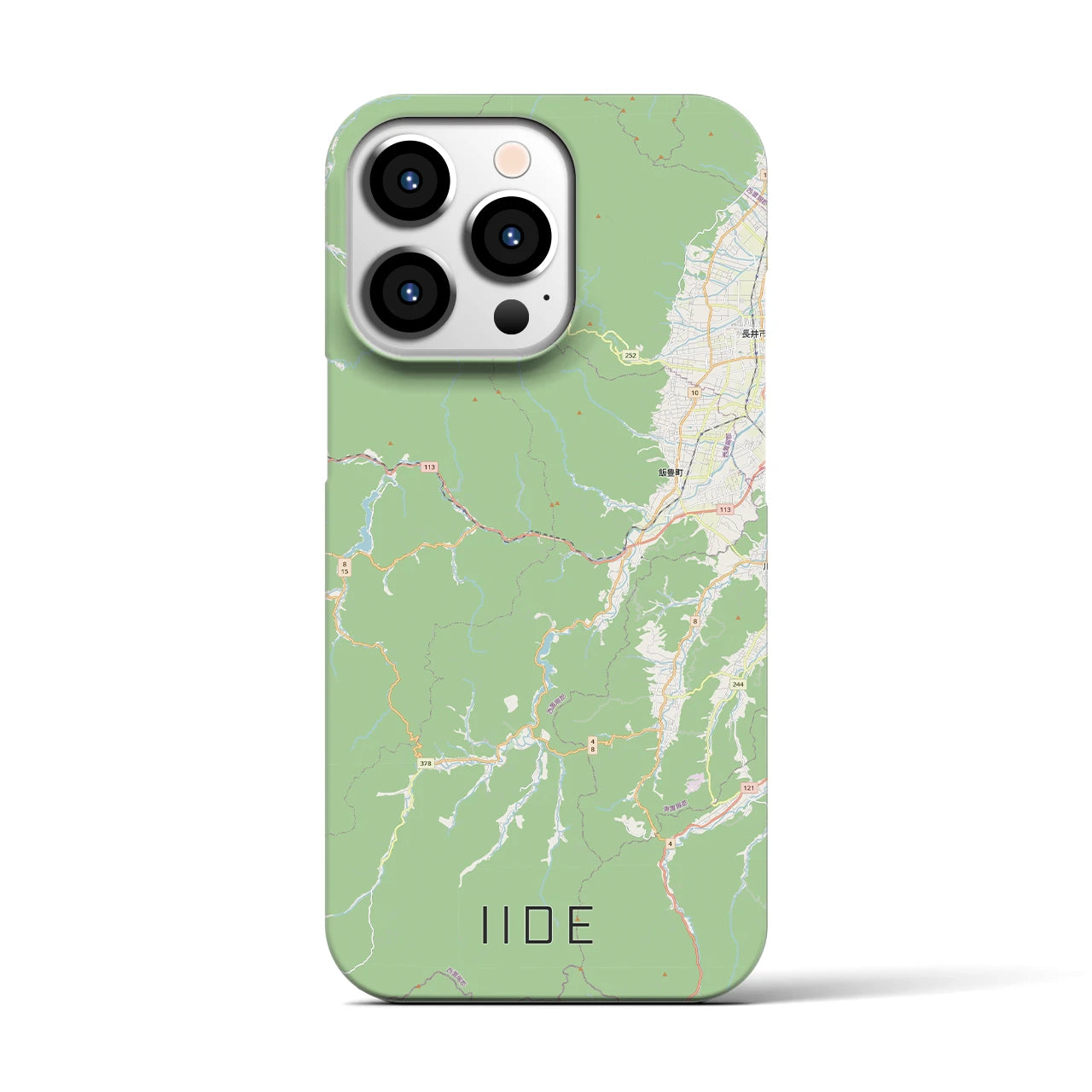 【飯豊（山形県）】地図柄iPhoneケース（バックカバータイプ）