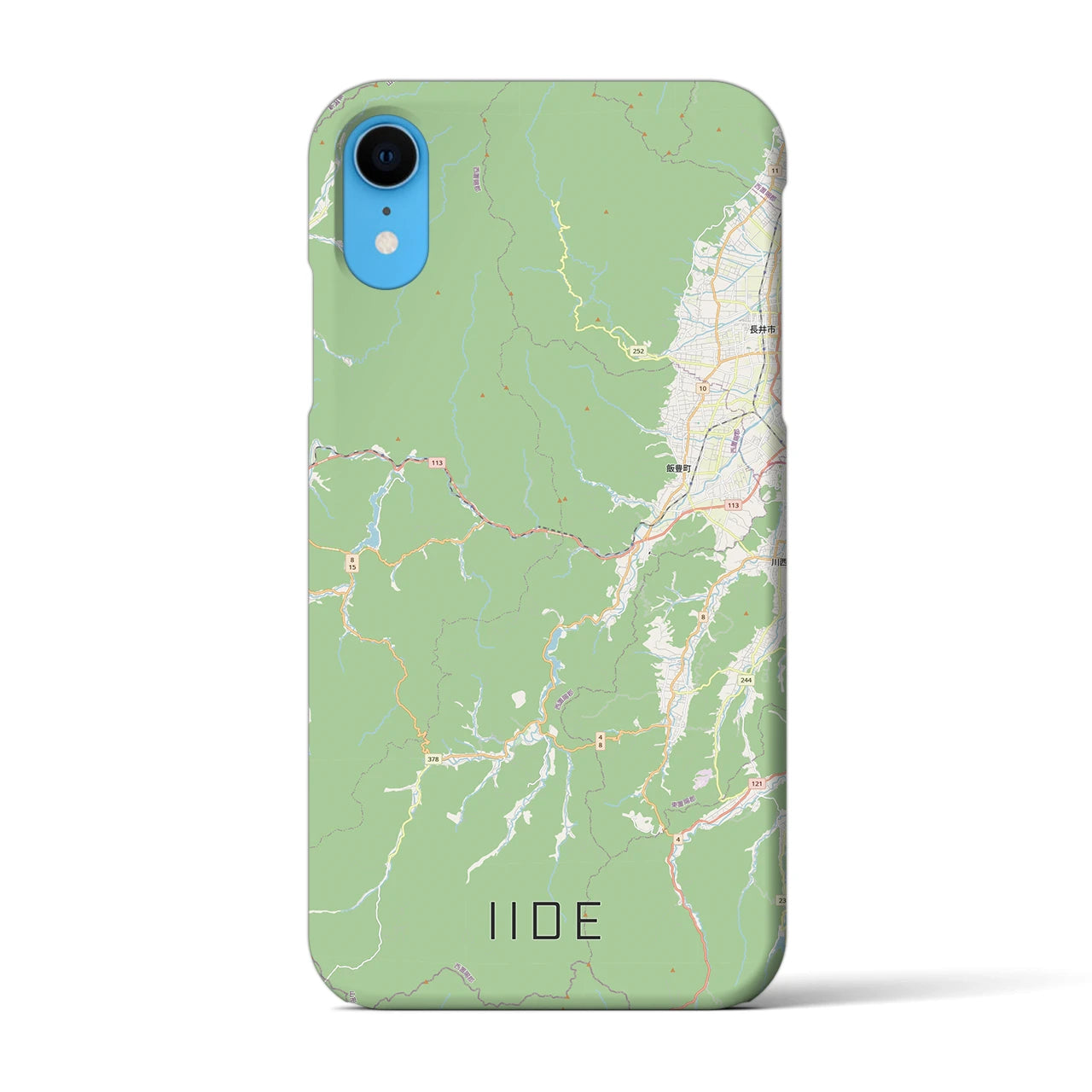 【飯豊（山形県）】地図柄iPhoneケース（バックカバータイプ）