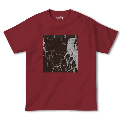 【飯豊（山形県）】地図柄ヘビーウェイトTシャツ