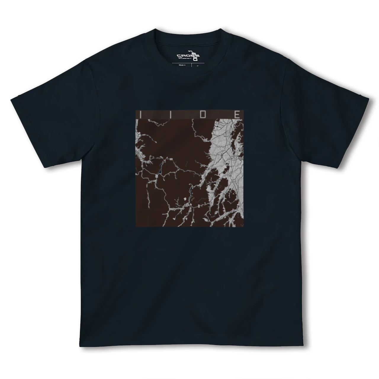【飯豊（山形県）】地図柄ヘビーウェイトTシャツ