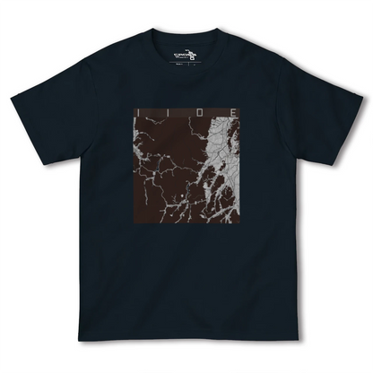 【飯豊（山形県）】地図柄ヘビーウェイトTシャツ