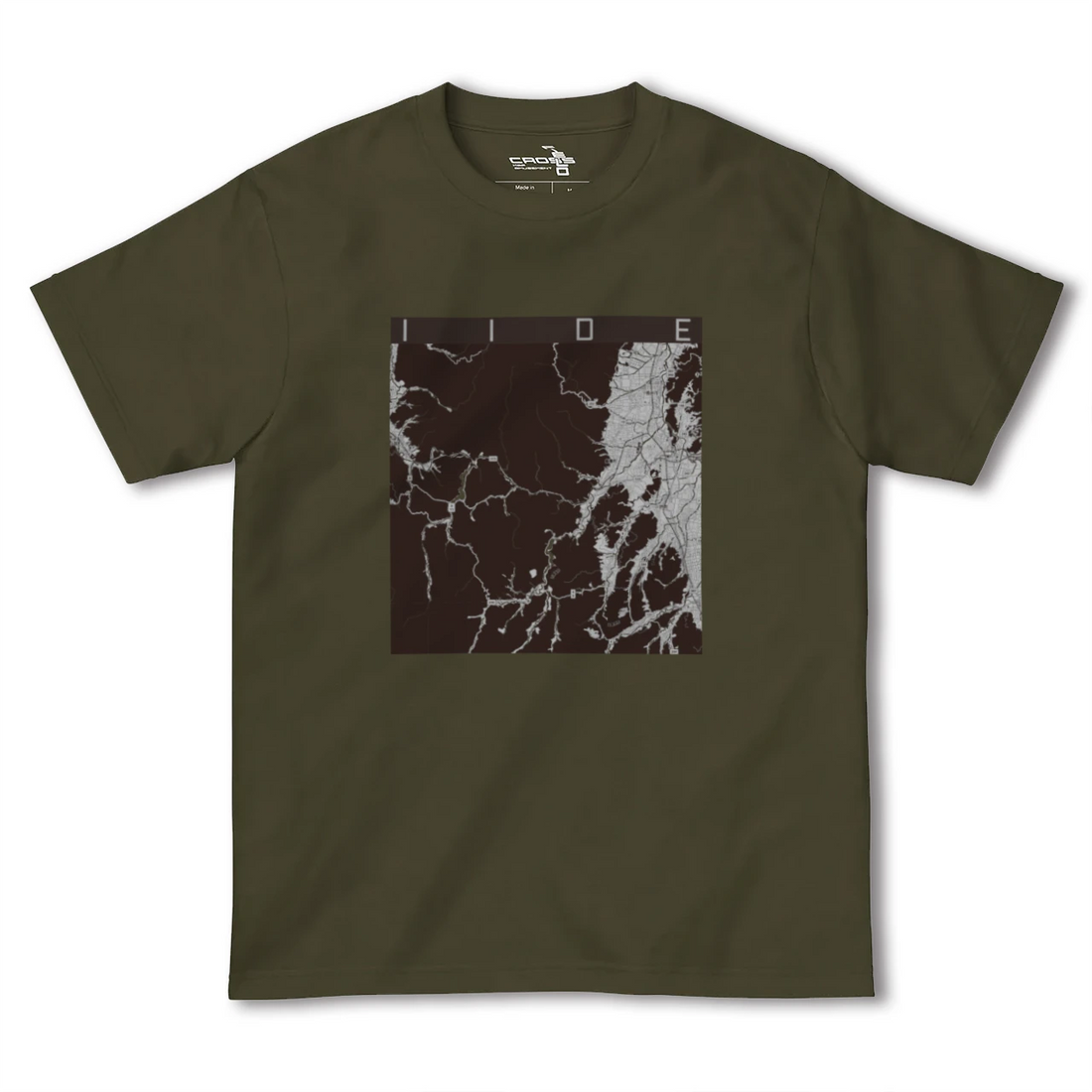 【飯豊（山形県）】地図柄ヘビーウェイトTシャツ