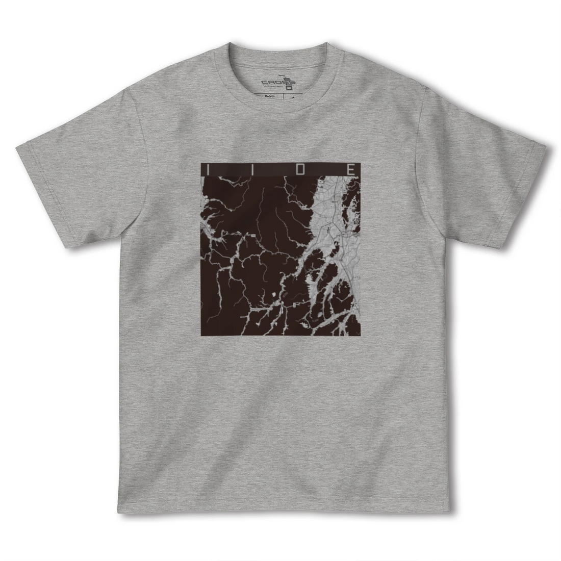 【飯豊（山形県）】地図柄ヘビーウェイトTシャツ