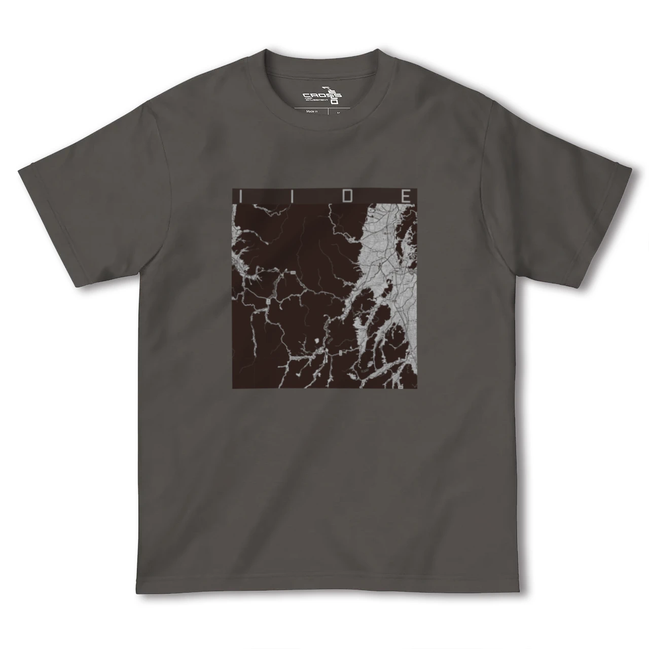 【飯豊（山形県）】地図柄ヘビーウェイトTシャツ