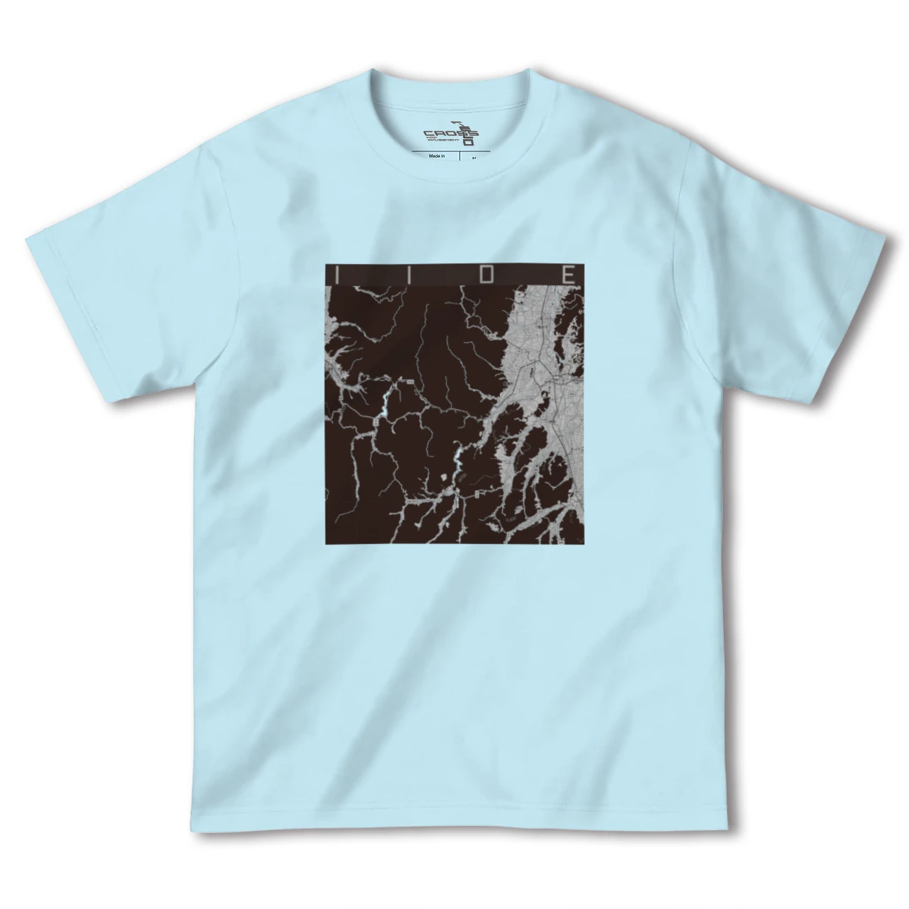 【飯豊（山形県）】地図柄ヘビーウェイトTシャツ