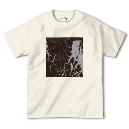 【飯豊（山形県）】地図柄ヘビーウェイトTシャツ