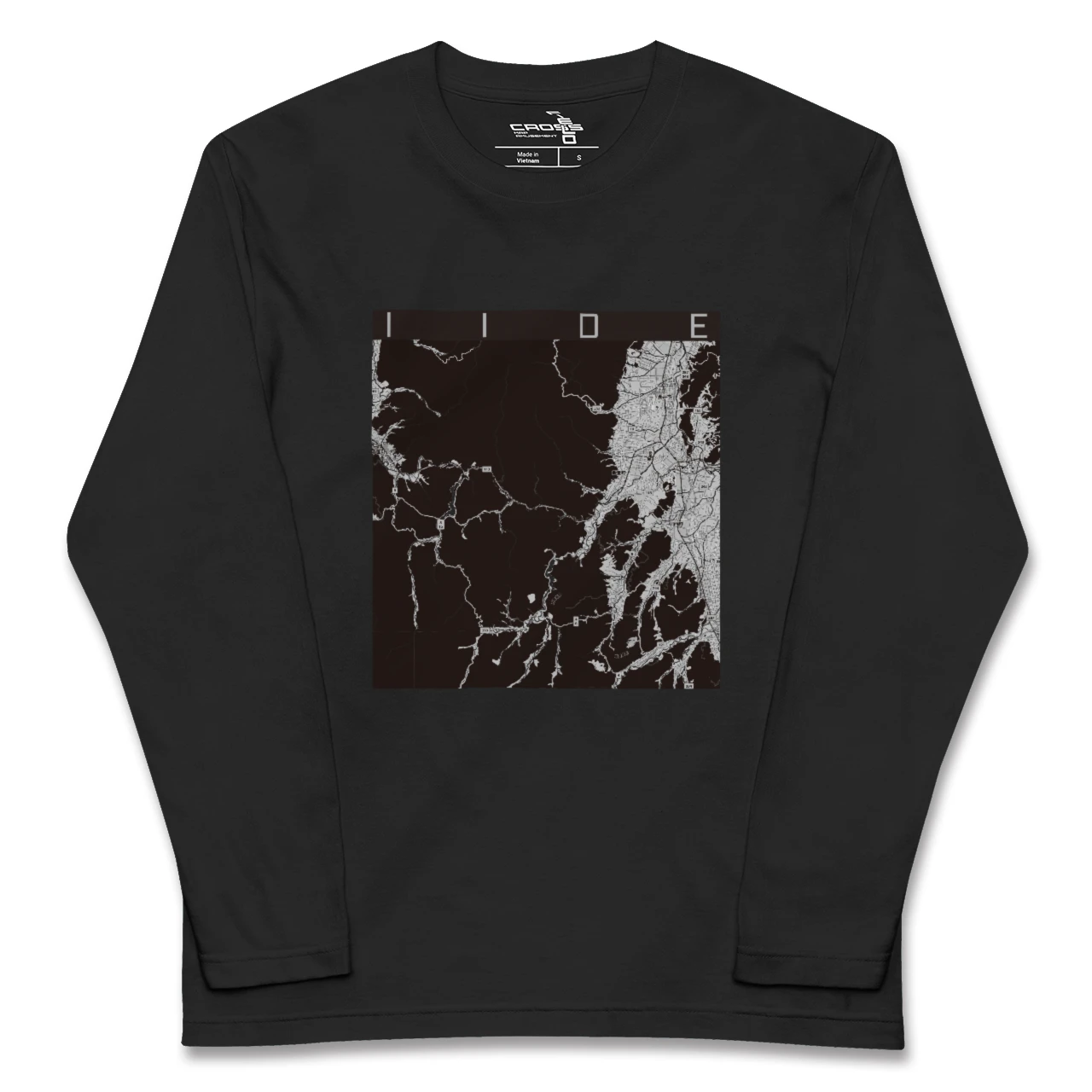 【飯豊（山形県）】地図柄ロングスリーブTシャツ