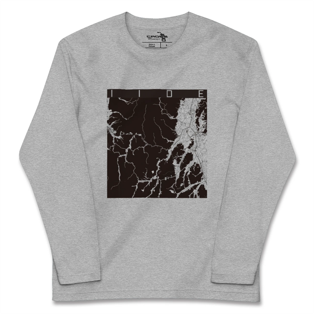 【飯豊（山形県）】地図柄ロングスリーブTシャツ