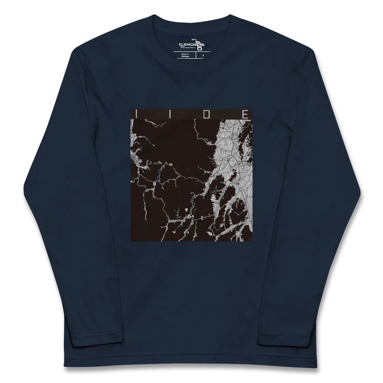 【飯豊（山形県）】地図柄ロングスリーブTシャツ