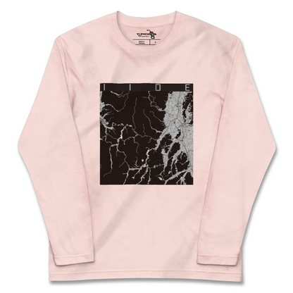 【飯豊（山形県）】地図柄ロングスリーブTシャツ