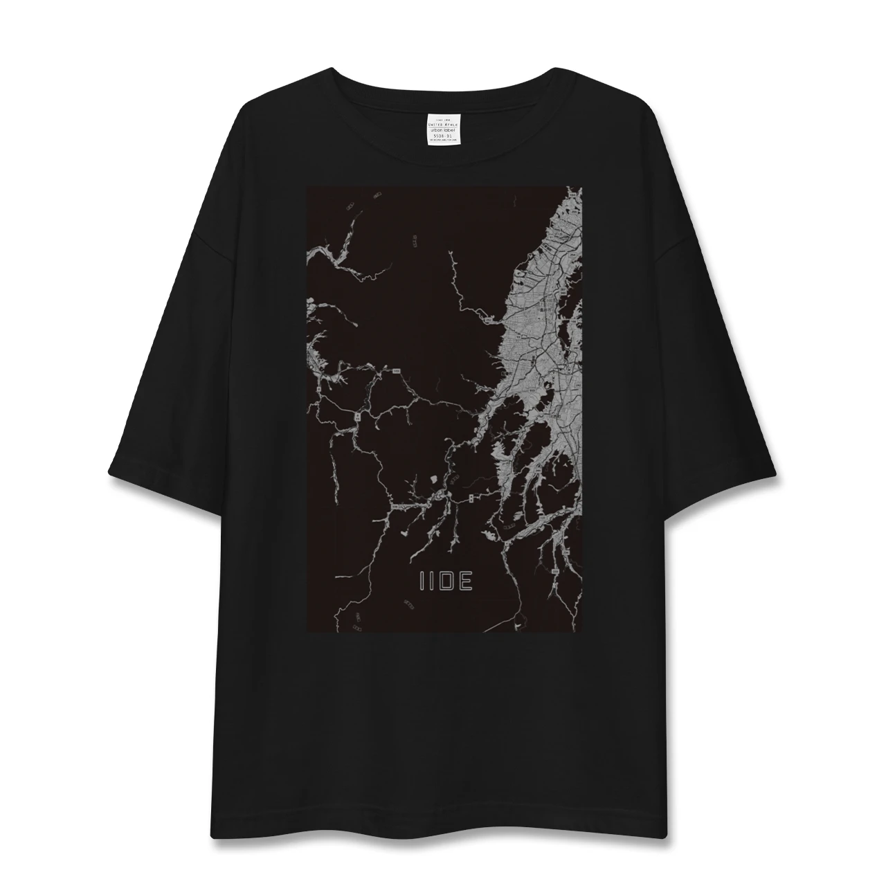 【飯豊（山形県）】地図柄ビッグシルエットTシャツ