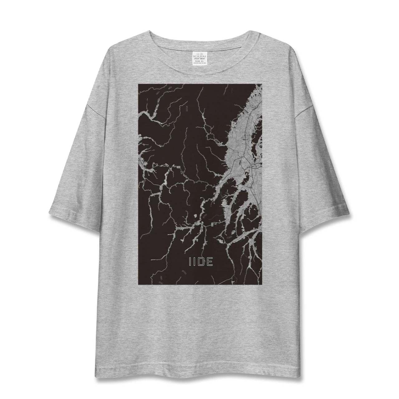 【飯豊（山形県）】地図柄ビッグシルエットTシャツ