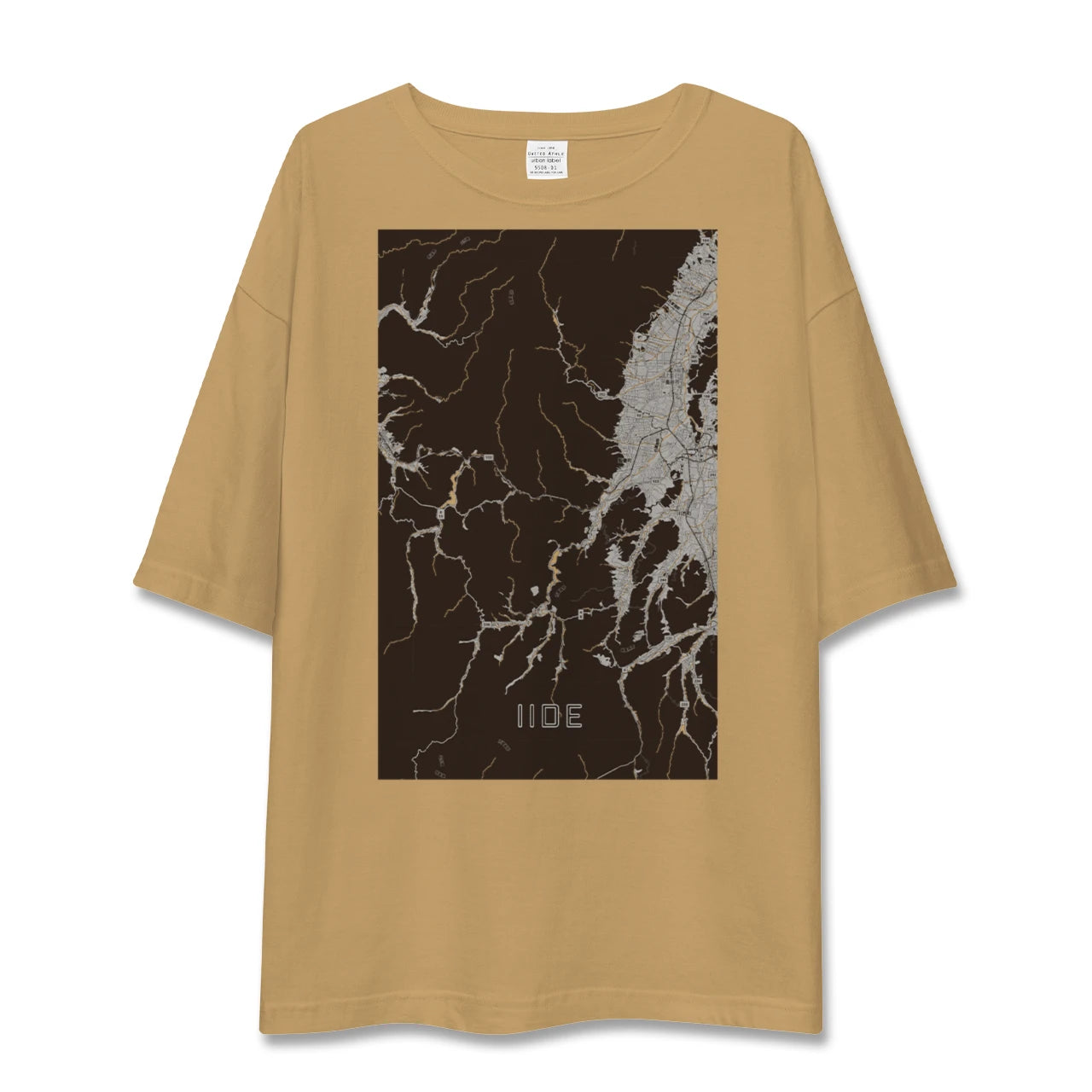 【飯豊（山形県）】地図柄ビッグシルエットTシャツ
