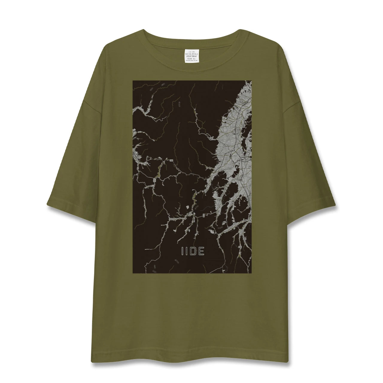 【飯豊（山形県）】地図柄ビッグシルエットTシャツ