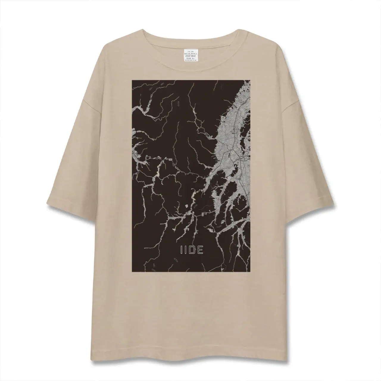 【飯豊（山形県）】地図柄ビッグシルエットTシャツ