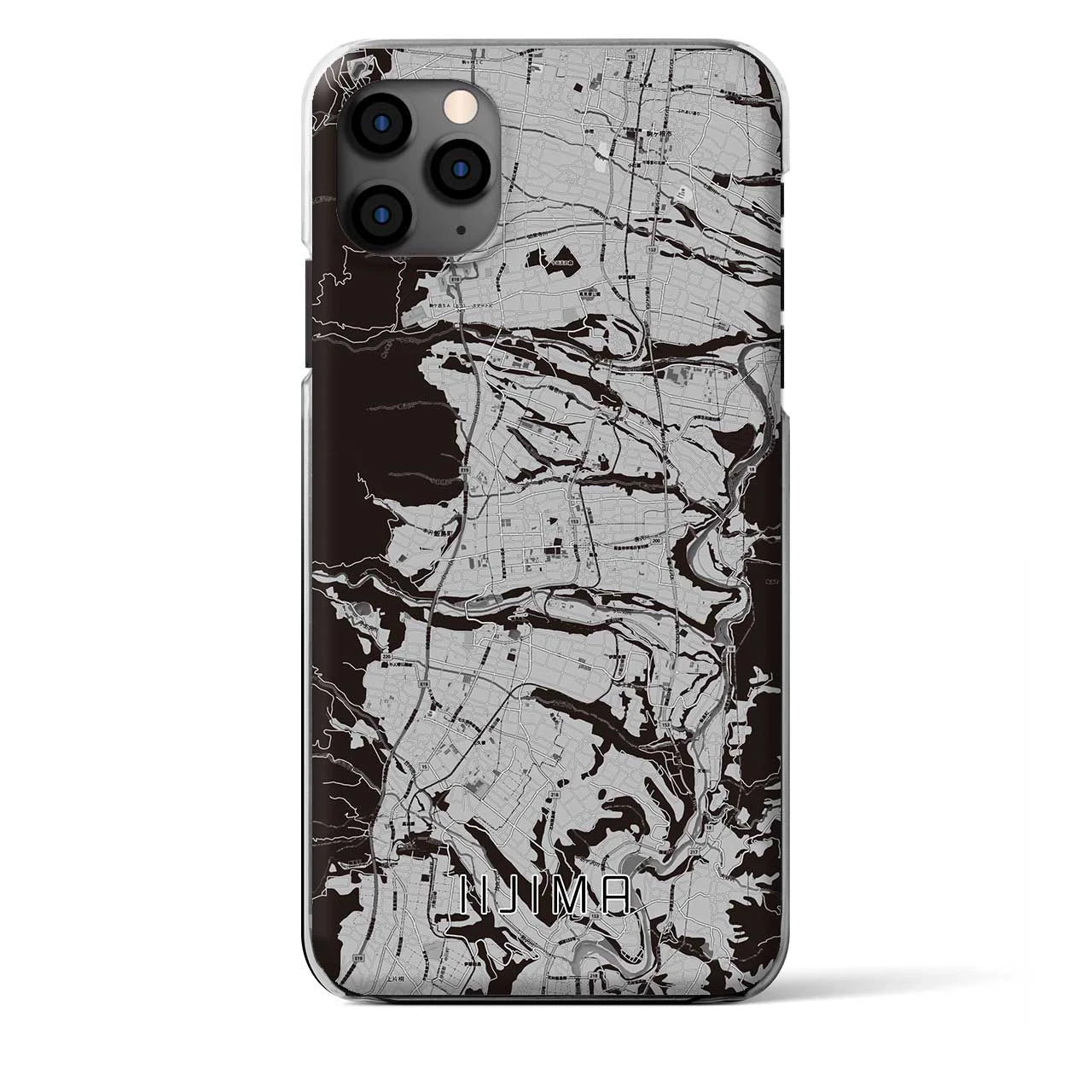 【飯島（長野県）】地図柄iPhoneケース（クリアタイプ）