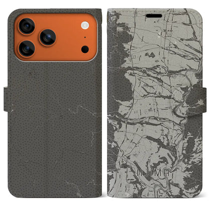 【飯島（長野県）】地図柄iPhoneケース（手帳タイプ）