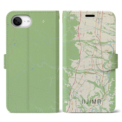 【飯島（長野県）】地図柄iPhoneケース（手帳タイプ）
