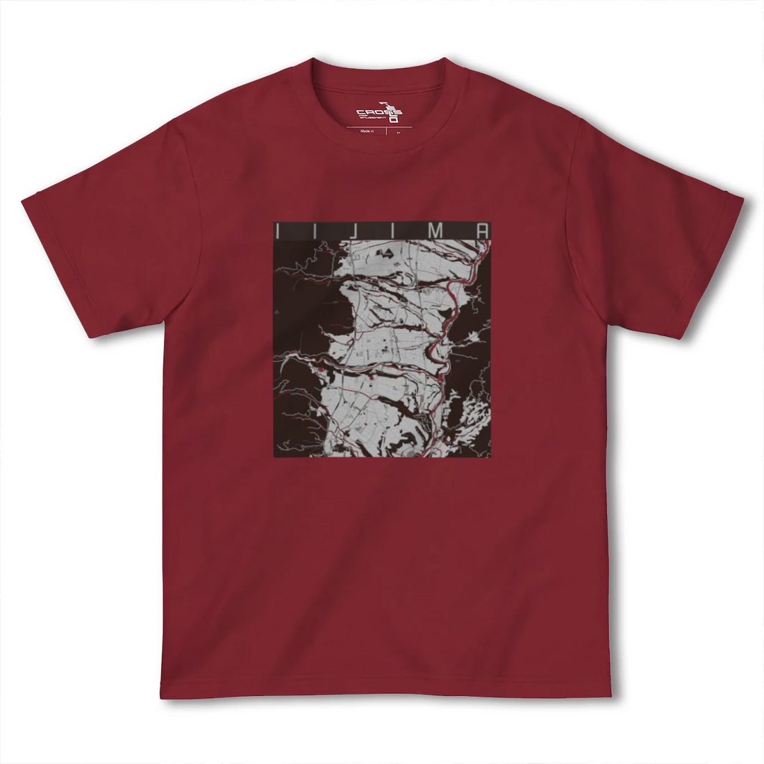 【飯島(長野県)】地図柄ヘビーウェイトTシャツ