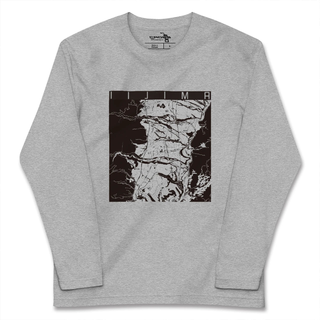 【飯島（長野県）】地図柄ロングスリーブTシャツ