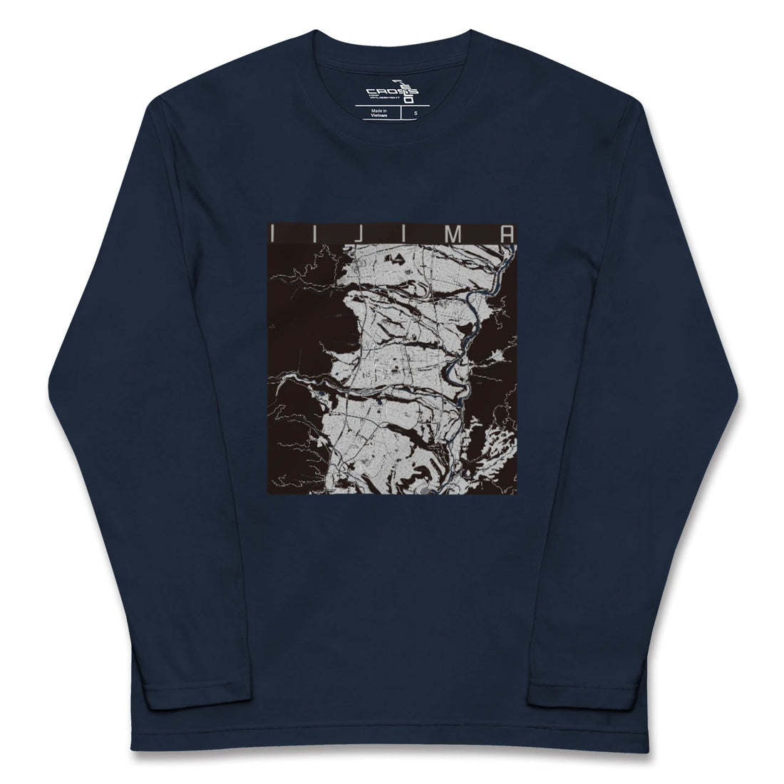 【飯島（長野県）】地図柄ロングスリーブTシャツ