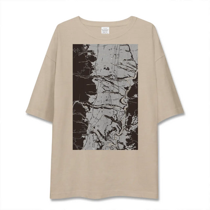 【飯島（長野県）】地図柄ビッグシルエットTシャツ