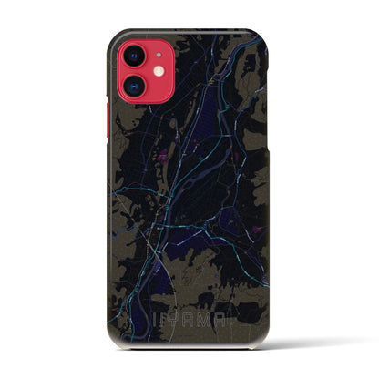 【飯山（長野県）】地図柄iPhoneケース（バックカバータイプ）