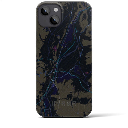 【飯山（長野県）】地図柄iPhoneケース（バックカバータイプ）