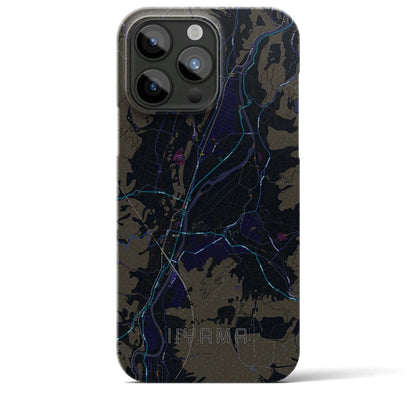 【飯山（長野県）】地図柄iPhoneケース（バックカバータイプ）