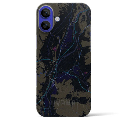 【飯山（長野県）】地図柄iPhoneケース（バックカバータイプ）