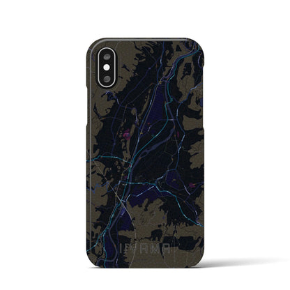 【飯山（長野県）】地図柄iPhoneケース（バックカバータイプ）